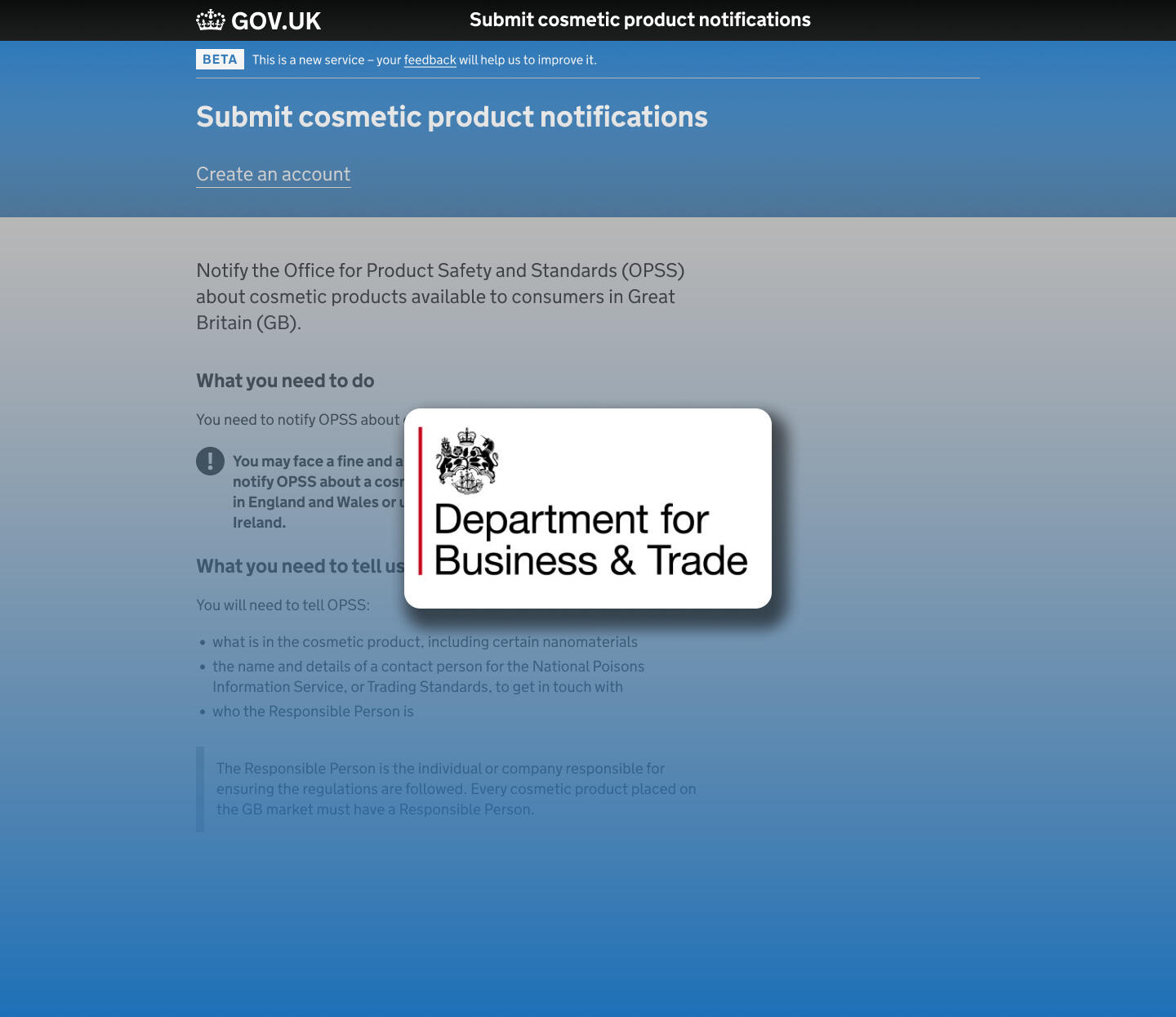 Submit Cosmetic Product Notifications